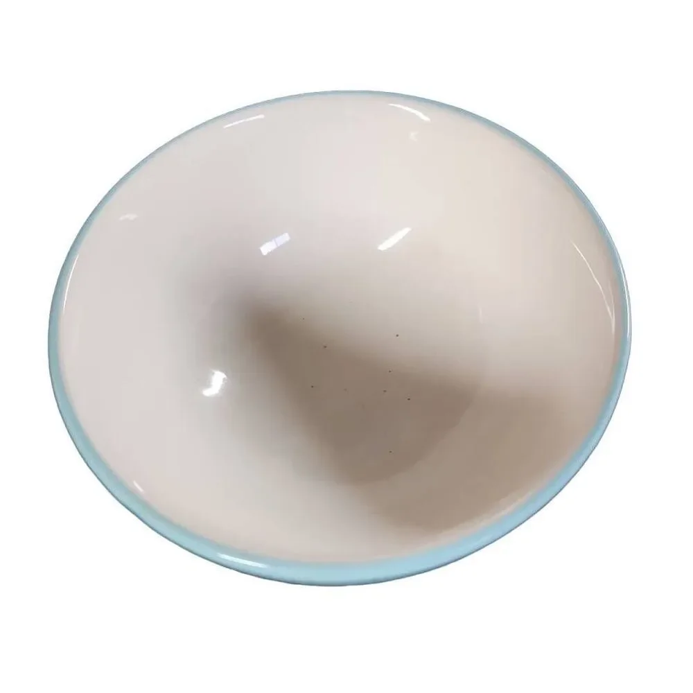 Rae Dunn White Blue Black Dot Taste Bowl